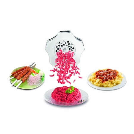 Masina de tocat carne TEFAL HV8 Plus 9 în 1 NE688830, 2200 W, 4.5kg, 9 accesorii, Negru/Inox