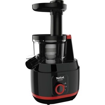 Storcator de fructe si legume Tefal ZC150838 Juiceo, 150 W, 80 Rpm, presare la rece, 1 filtru, Rosu/Negru Storcator de fructe si legume Tefal ZC150838 Juiceo, 150 W, 80 Rpm, presare la rece, 1 filtru, Rosu/Negru