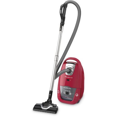 Aspirator cu sac Rowenta Silence Force Home & Car Pro RO7783EA, 450W, Clasa A+ , 4.5l, Tehnologia Efitech, Sac Hygiene+, Rosu