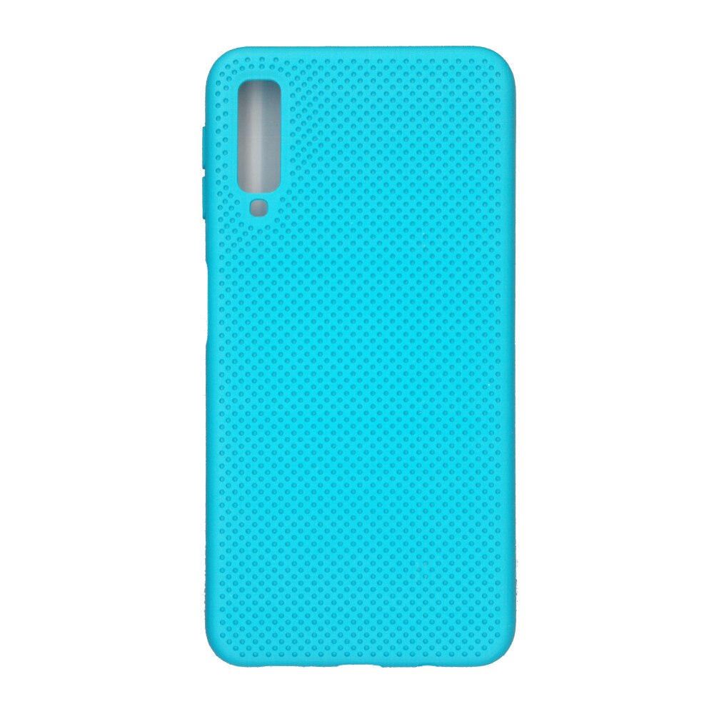 Husa din silicon cu perforatii si interior de microfibra pentru Samsung Galaxy A7 2018 - Eurocell High-End, Blue