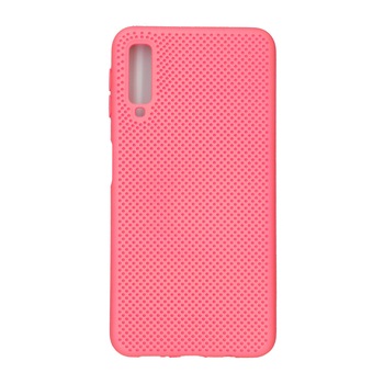 Husa din silicon cu perforatii si interior de microfibra pentru Samsung Galaxy A7 2018 - Eurocell High-End, Portocaliu Husa din silicon cu perforatii si interior de microfibra pentru Samsung Galaxy A7 2018 - Eurocell High-End, Portocaliu