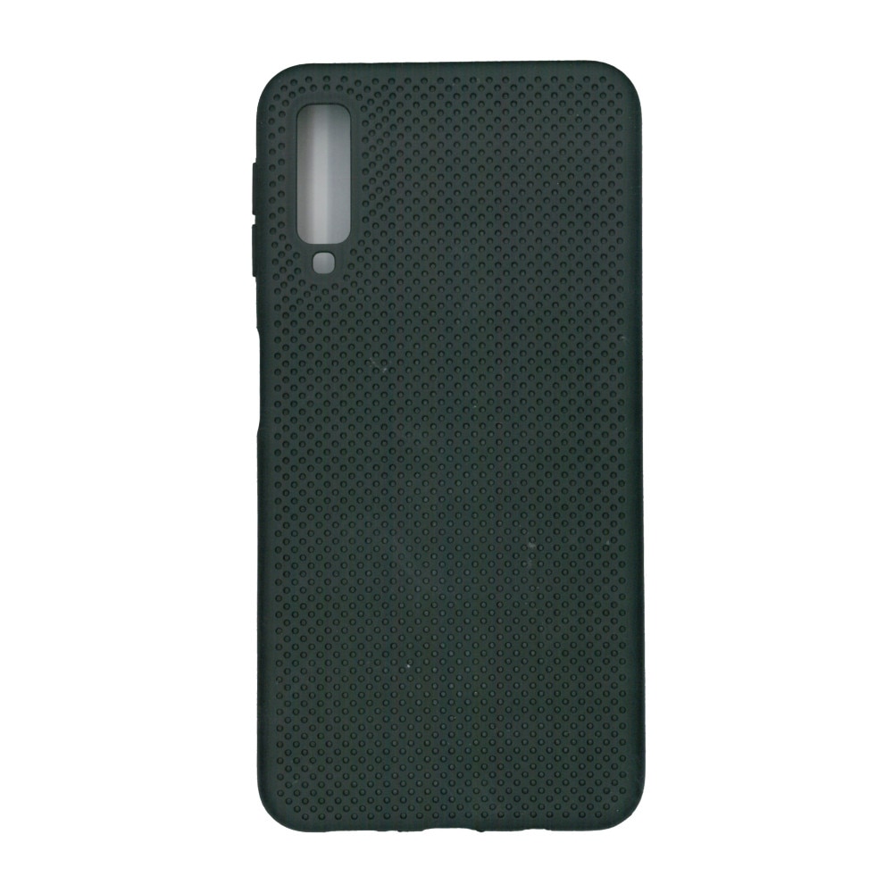 Husa din silicon cu perforatii si interior de microfibra pentru Samsung Galaxy A7 2018 - Eurocell High-End, Negru