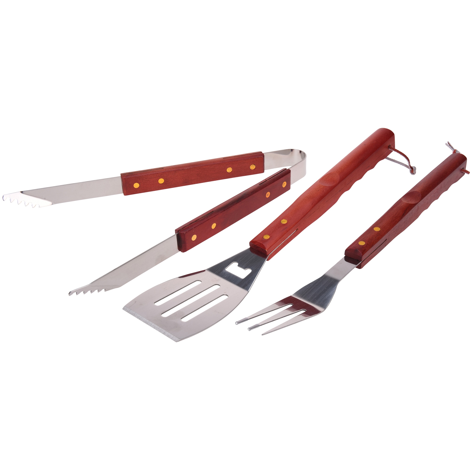 Set 3 ustensile pentru gratar, otel inoxidabil