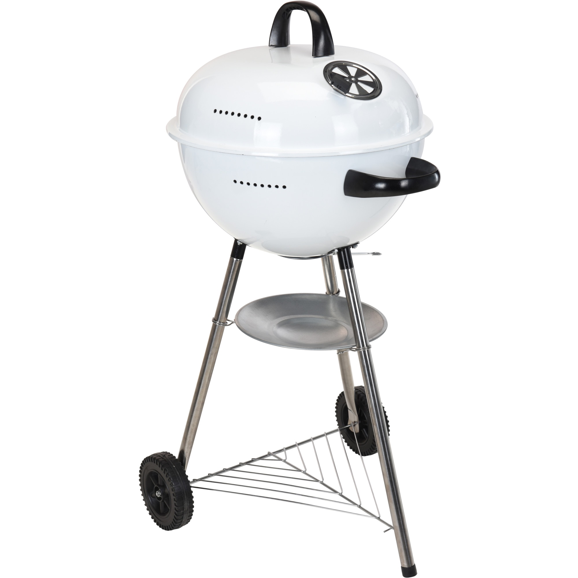 Gratar pe carbune, 43.5 cm, alb