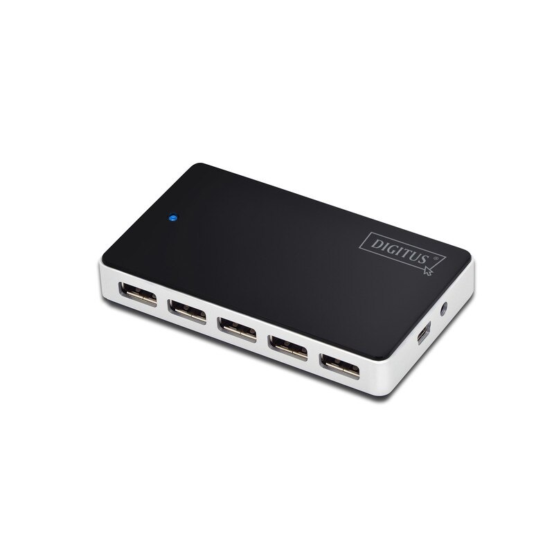 HUB 10-port USB2.0, negru