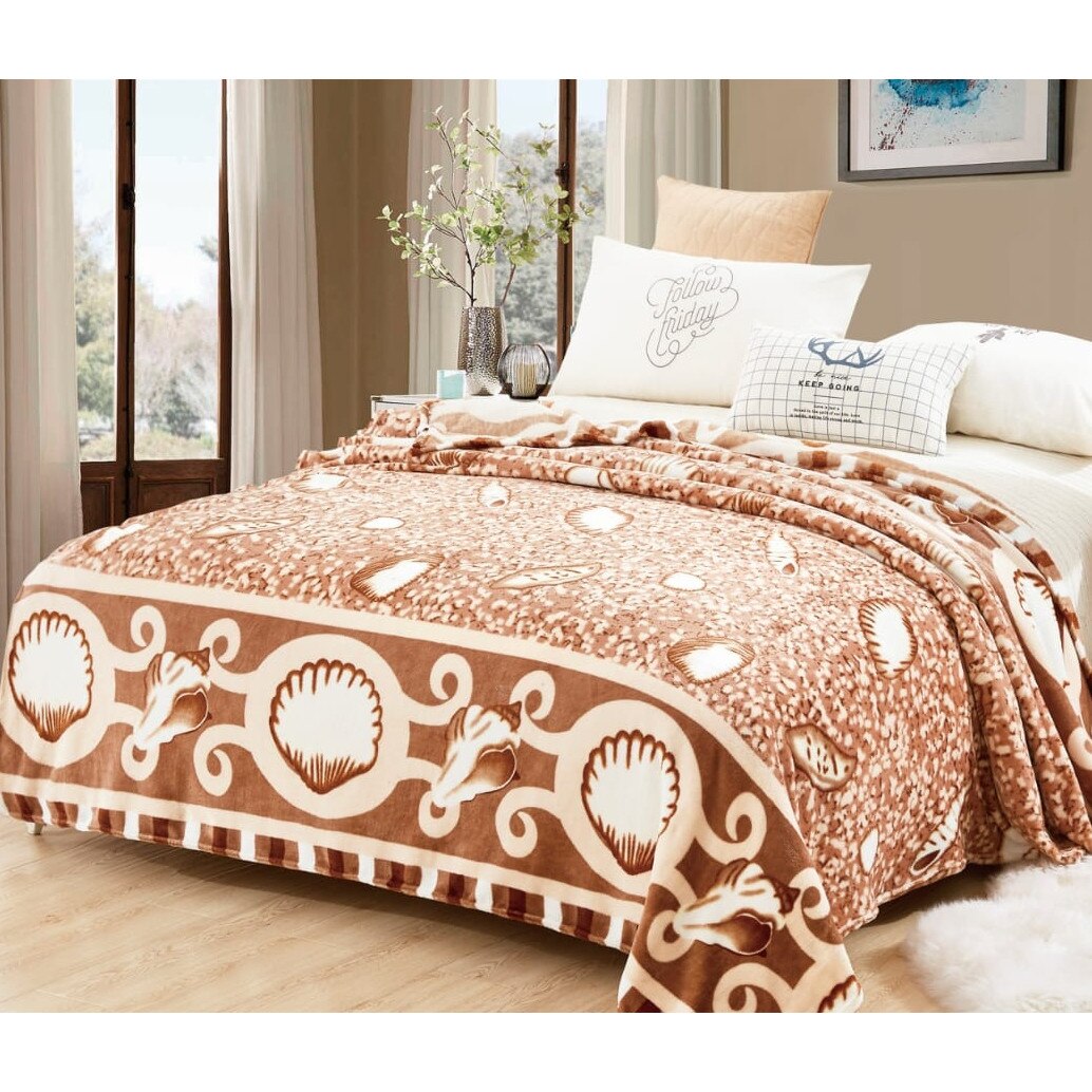 Patura Cocolino pentru 2 persoane, crem cu model, 200X230cm GR4