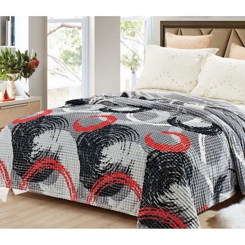 Patura Cocolino moale in patratele punga cadou 200X230cm gri Gia43 Patura Cocolino moale in patratele punga cadou 200X230cm gri Gia43