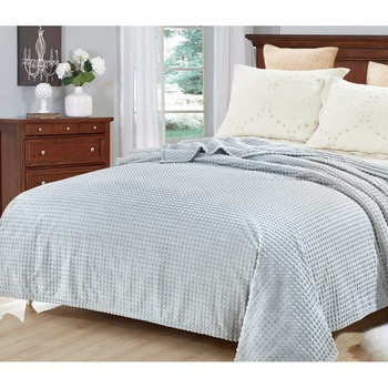 Patura Cocolino moale in patratele punga cadou 200X230cm gri Gia55 Patura Cocolino moale in patratele punga cadou 200X230cm gri Gia55