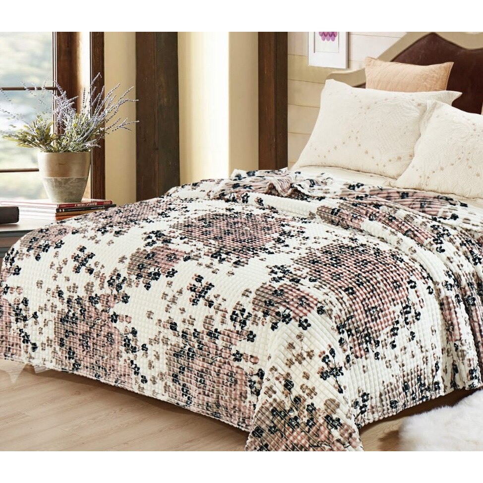 Patura Cocolino moale in patratele punga cadou 200X230cm gri Gia47