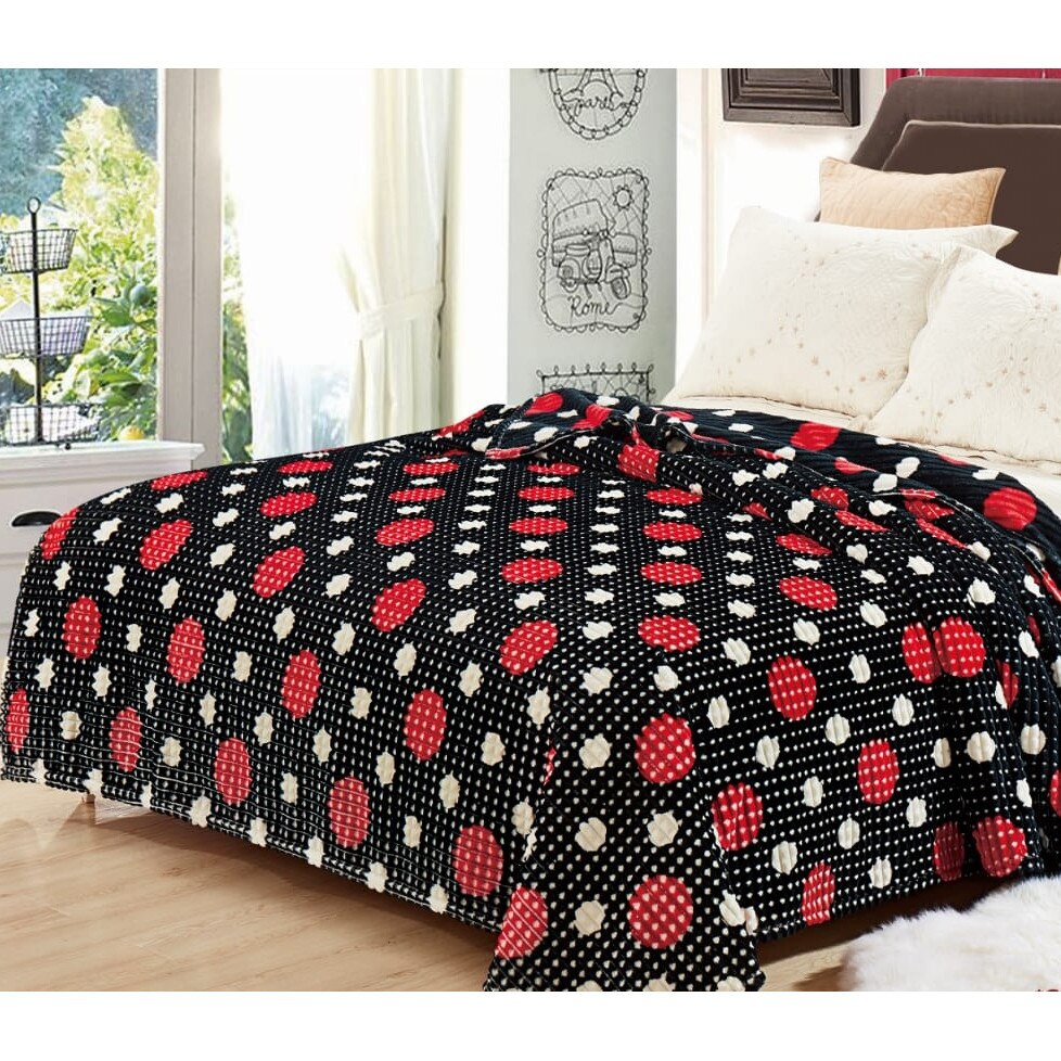 Patura Cocolino moale in patratele punga cadou 200X230cm negru Gia50