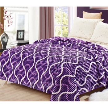 Patura Cocolino moale in patratele punga cadou 200X230cm mov Gia52 Patura Cocolino moale in patratele punga cadou 200X230cm mov Gia52