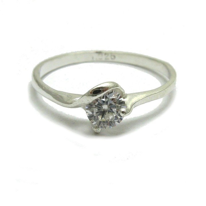 Дамски сребърен пръстен Empress с 5мм циркон R001764, проба 925