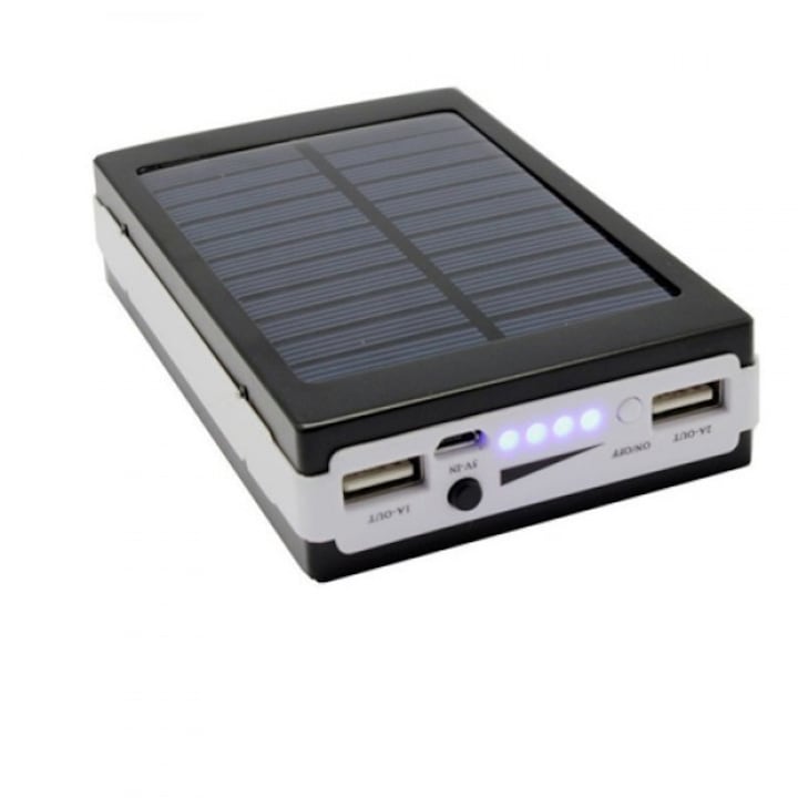 Соларна светеща външна батерия ,5000MAH, OEM, Черна