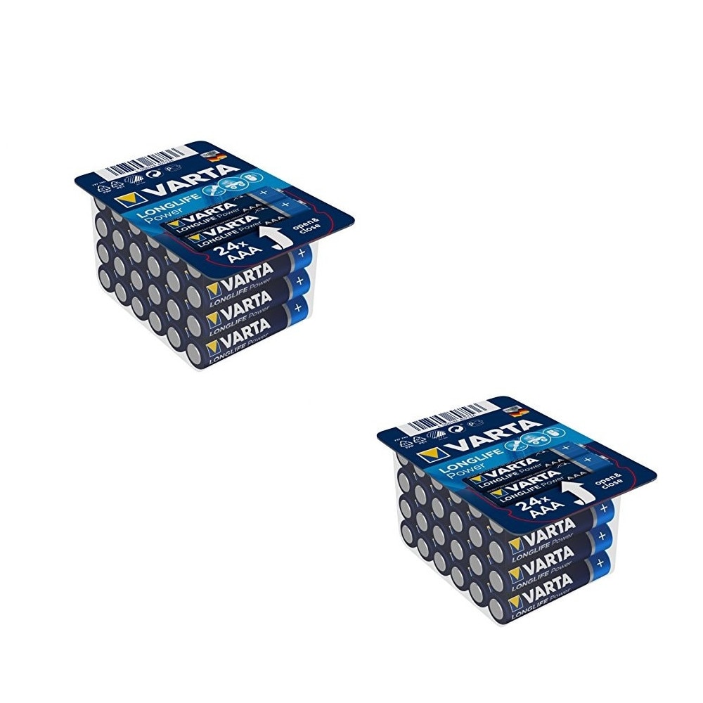 Set Baterii alcaline Varta Longlife POWER AAA, 2x24buc