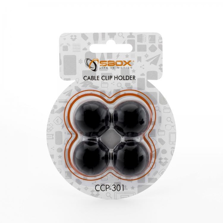 Suport pentru cabluri SBOX CCP-301, 4 piese