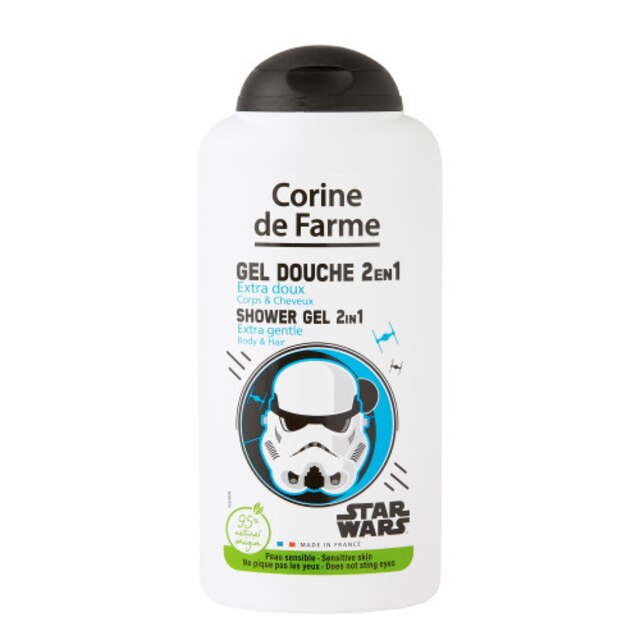 Gel de dus corp, fata si par pentru copii 2in1 Corine de Farme Disney Star Wars 250ml