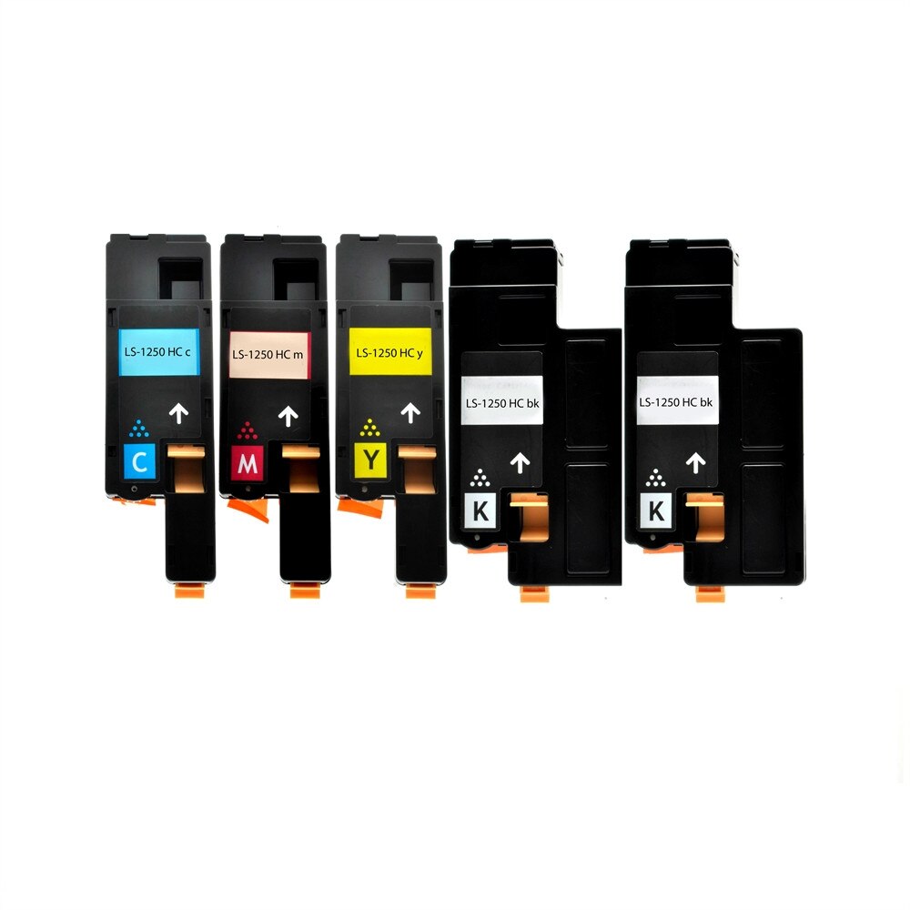 Set 5 Cartuse BK/C/M/Y 8200Pag. Compatibile pentru Dell 1250c / 1350cnw / 1355cn / 1355cnw C1700 Series / 1760nw / 1765nf / 1765nfw/593-11016 / 59211648 / 3K9XM / DV16F / YJDVK|