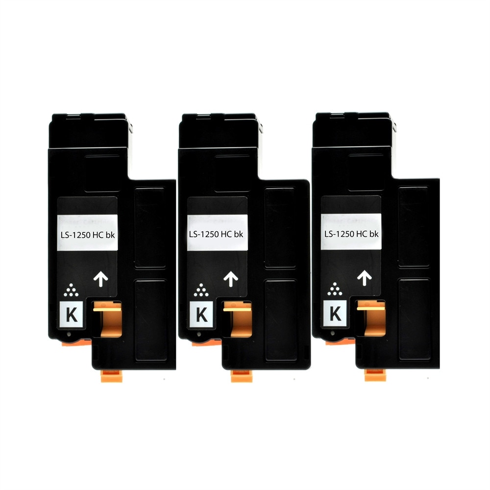 Set 3 Cartuse Black 6000Pag. Compatibile pentru Dell 1250c / 1350cnw / 1355cn / 1355cnw C1700 Series / 1760nw / 1765nf / 1765nfw/ 593-11016 / 59211648 / 3K9XM / DV16F / YJDVK|