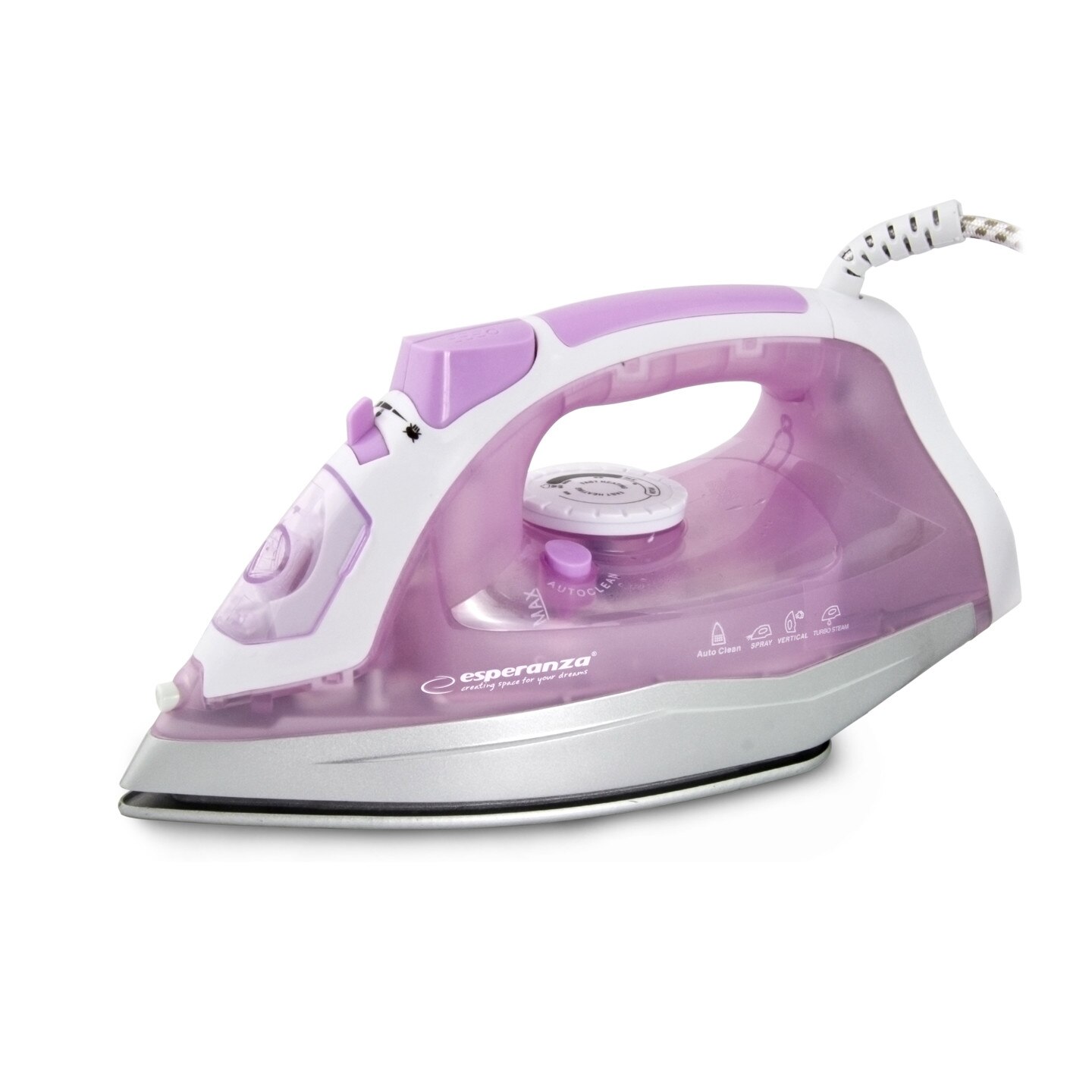 Fier de calcat , talpa ceramica , 2400W, abur reglabil, auto-curatare, anti-calcar, anti-picurare, calcare verticala