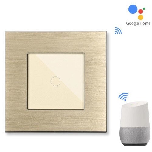 Intrerupator inteligent DeLuxe simplu tactil WIFI+RF compatibil Google Home si Alexa M2G