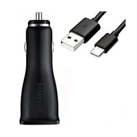 Incarcator auto Samsung Fast Charge + cablu usb - Type C pentru Samsung S8 /S8 +/S9 /S9+ , 2.0 A, Black+ sticker MBT