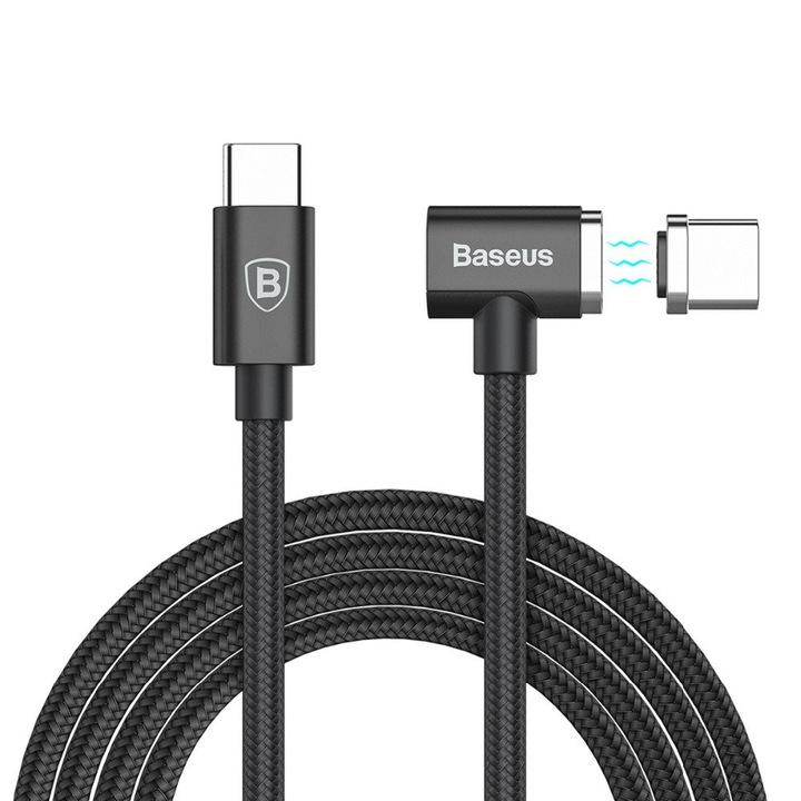 Cablu magnetic 1.5 m , usb Type-C , Baseus Magnet , 4.3 A , 86W , Fast Charge , compatibil cu MacBook , negru