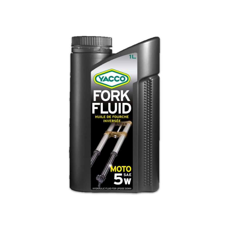 Ulei pentru furci inversate sau cu cartus YACCO FORK FLUID 5W- 1L