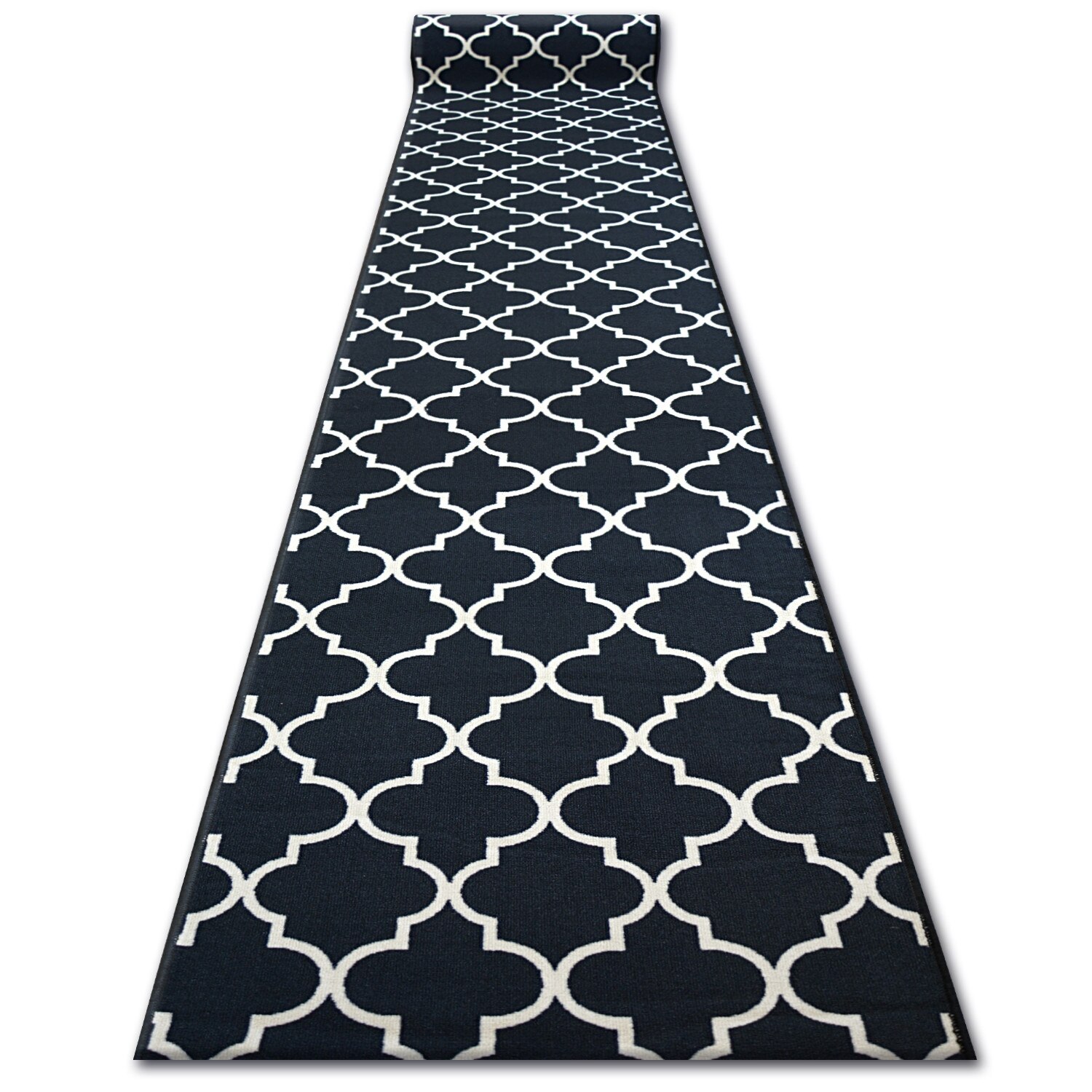 Traversa KONICZYNA MOROCCO TRELLIS 30350, Dywany luszczow, 100 cm, Poliamida, Negru