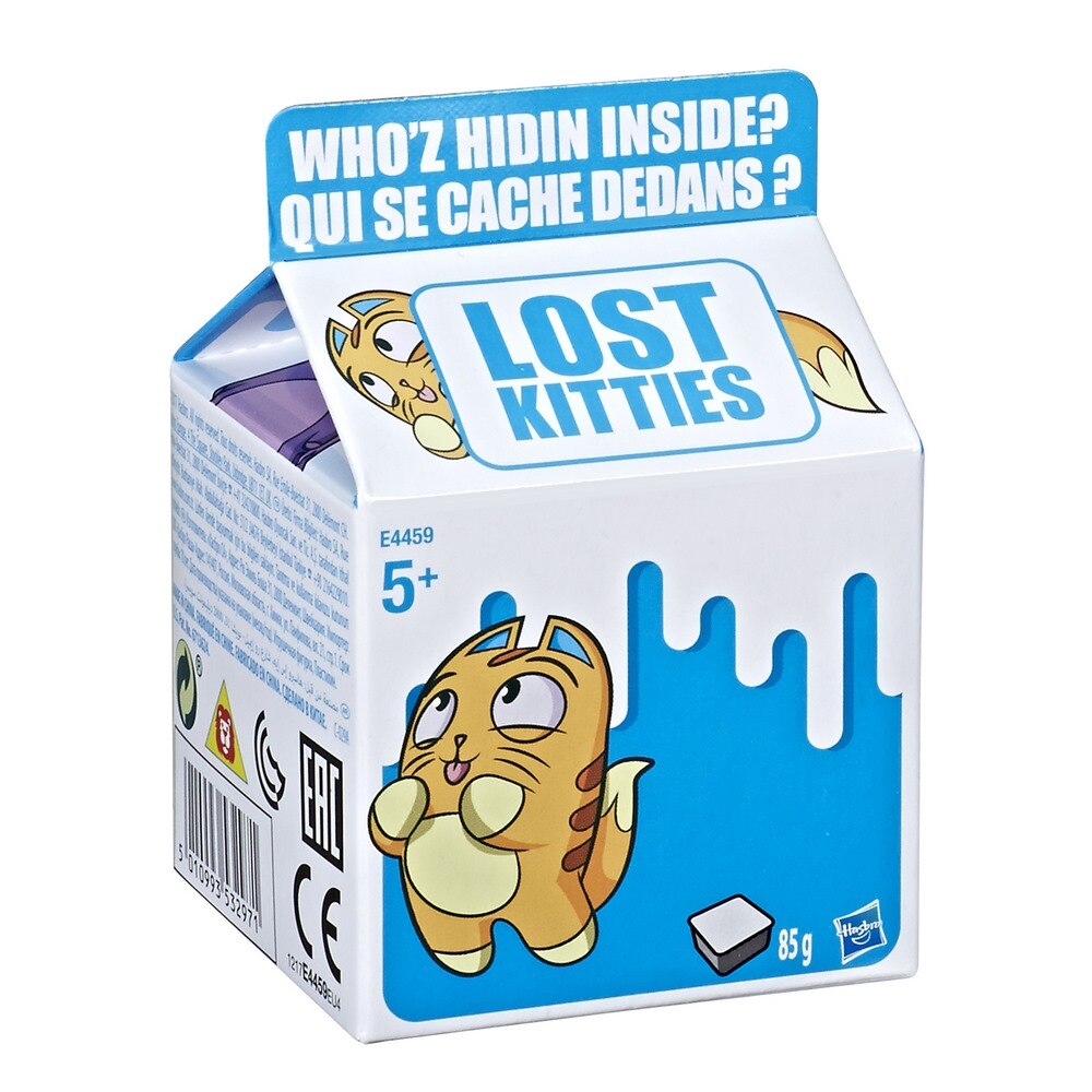 Figurina surpriza in cutie de lapte Lost Kittens