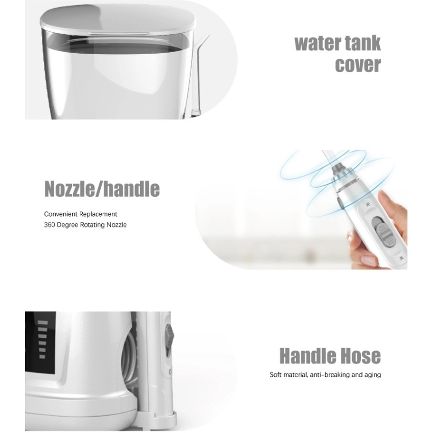 Irigator Dus Bucal, Waterpulse V700 Plus, 6x Varfuri, 6x Trepte