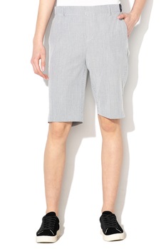 United Colors of Benetton, Bermude in dungi cu croiala dreapta, Gri, S United Colors of Benetton, Bermude in dungi cu croiala dreapta, Gri, S