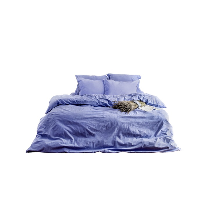 Set lenjerie de pat deFlorian XXL, 4 piese, culoarea lila