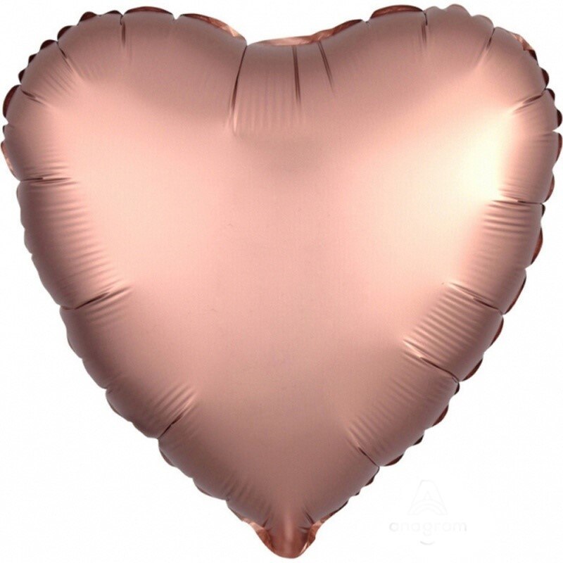 Balon folie inima 45 cm Satin Luxe Rose Gold, Amscan 36825
