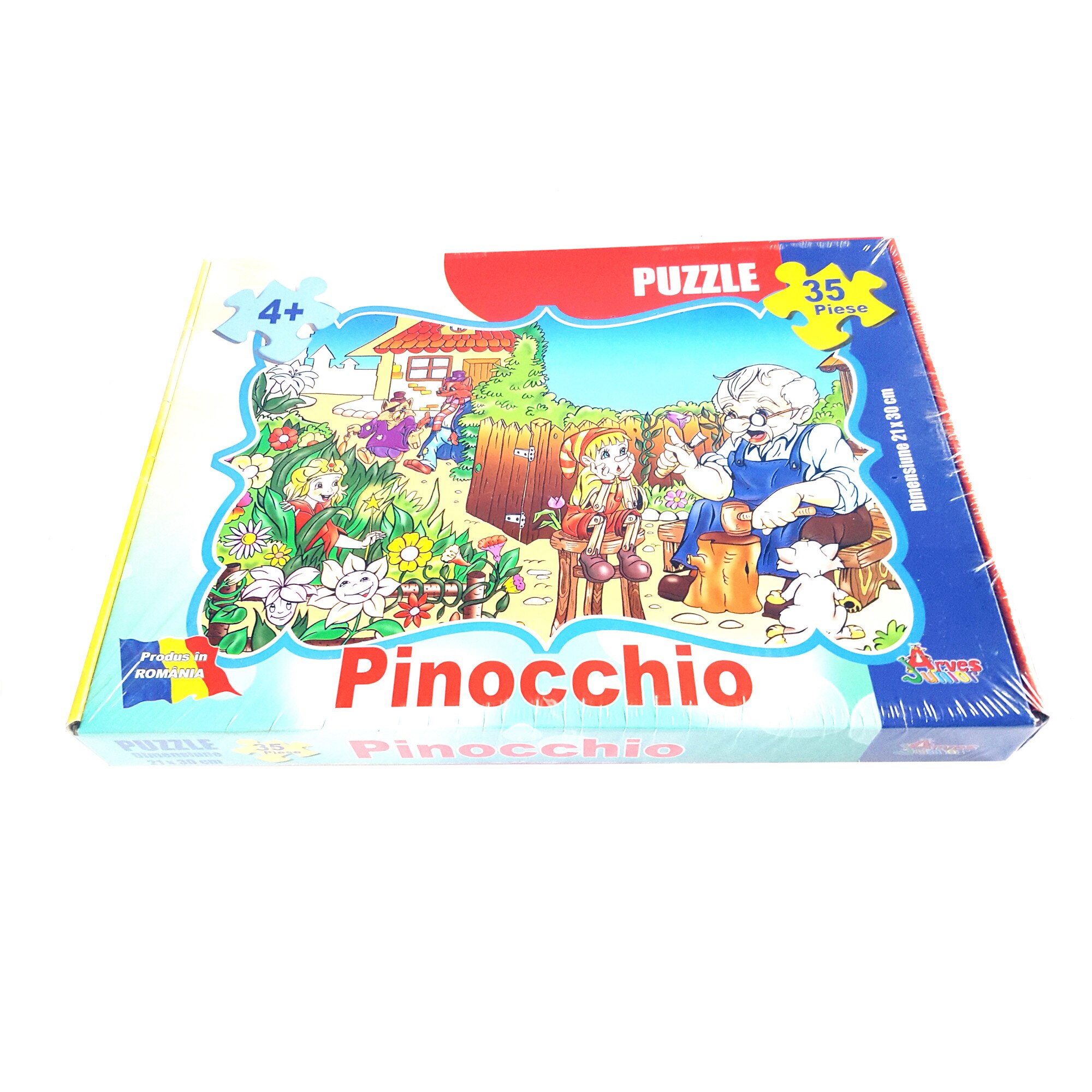 Puzzle 35 piese, ARVES, +5 ani, Pinocchio