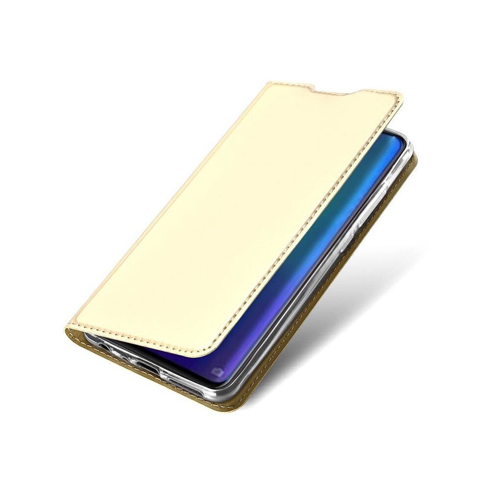 Husa carte flip wallet Dux Ducis pentru Huawei P30, auriu