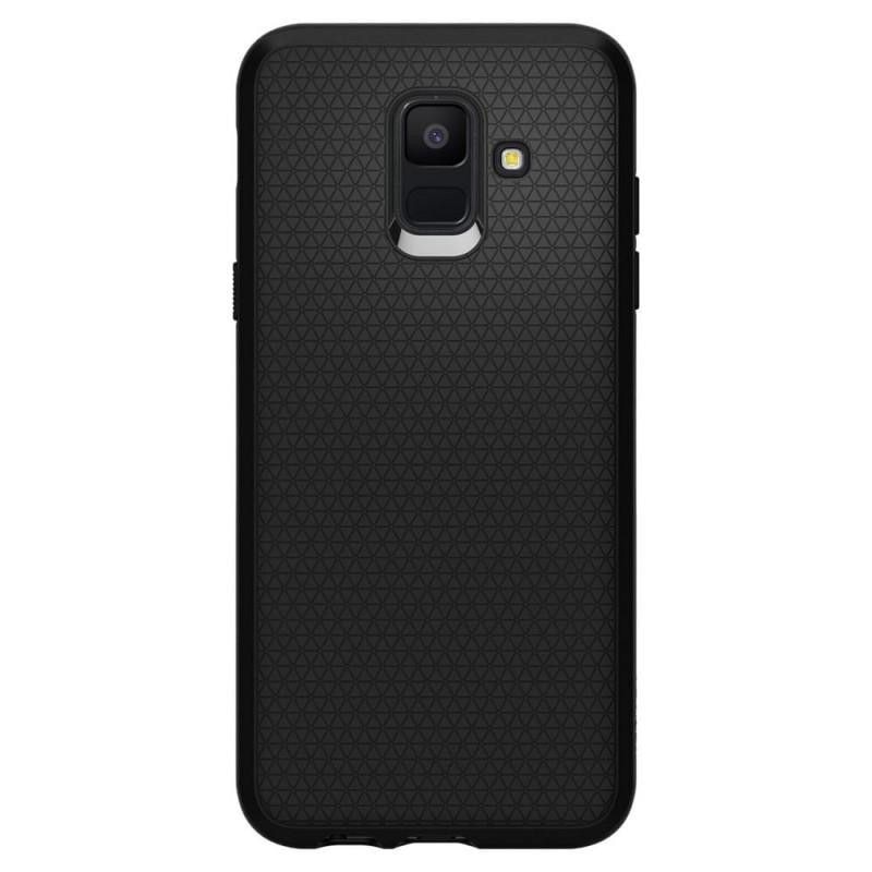 Husa protectie SPIGEN pentru Samsung Galaxy A6 2018, Capac Spate, Silicon, Liquid Air, Neagra