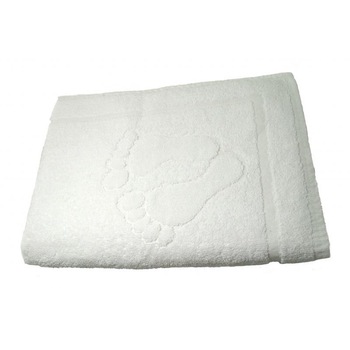 Prosop de baie pentru picioare, Hotel 50x70 cm, 100% bumbac alb, 475gr/mp Prosop de baie pentru picioare, Hotel 50x70 cm, 100% bumbac alb, 475gr/mp