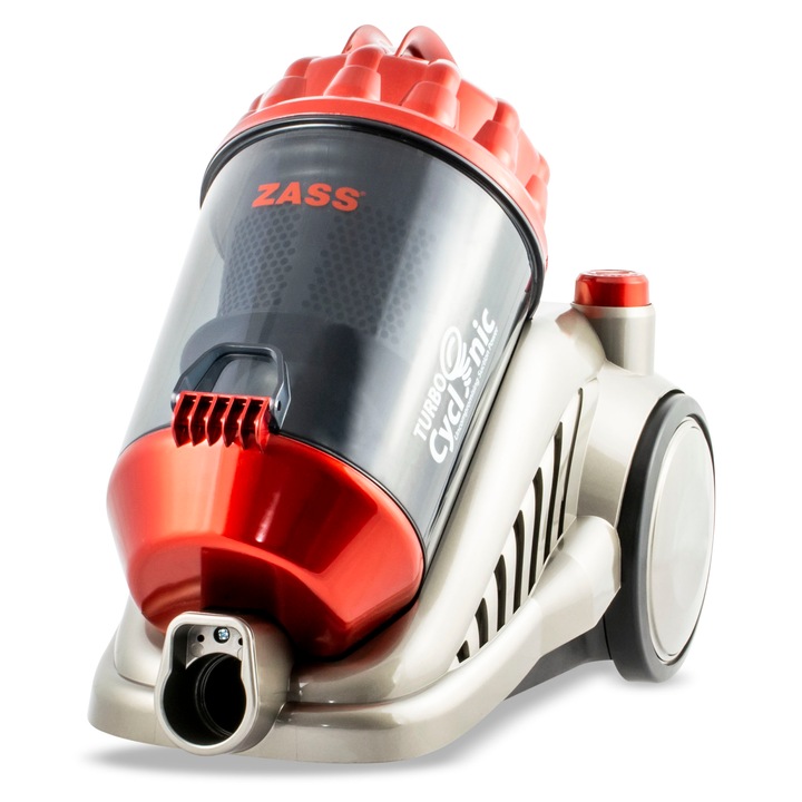 Aspirator ciclonic, fara sac Zass ZVC 17, motor puternic de 700W, putere la perie ≥ 200W, recipient colectare transparent de 3,5 L, filtru HEPA