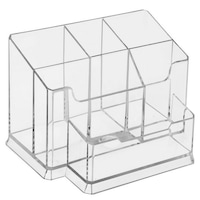 Suport pentru articole birou, 6 compartimente, transparent, Ark