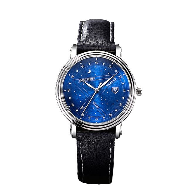 Ceas Unisex Quartz Yazole Casual Elegant Negru, CP99652NU, curea din piele ecologica, afisaj analog