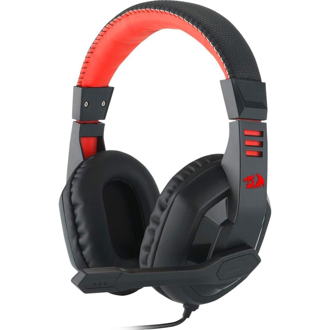 Casti gaming Redragon Ares, negru/rosu