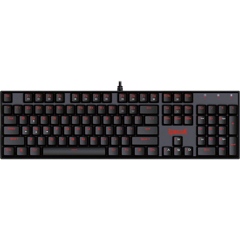 Tastatura gaming mecanica Redragon Mitra, iluminare rosu, switch blue
