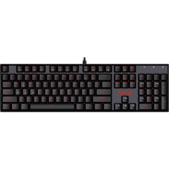 Tastatura gaming mecanica Redragon Mitra, iluminare rosu, switch blue Tastatura gaming mecanica Redragon Mitra, iluminare rosu, switch blue