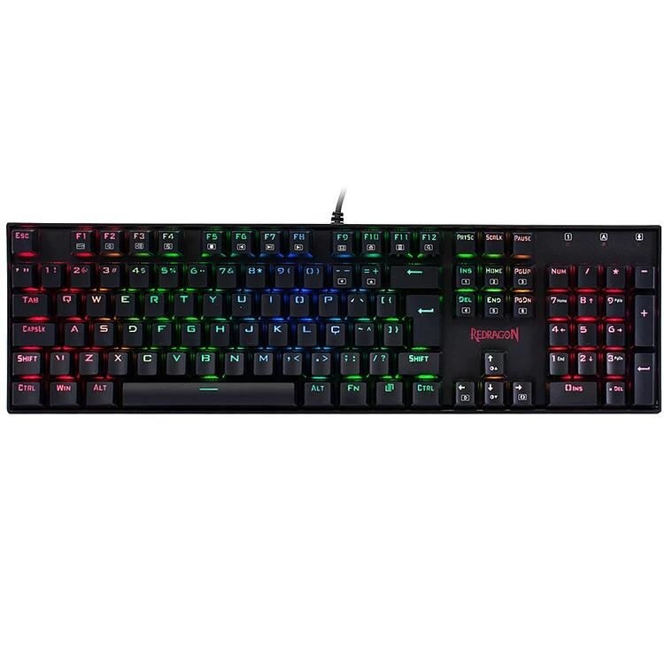 Tastatura gaming mecanica Redragon Mitra, iluminare RGB, switch red