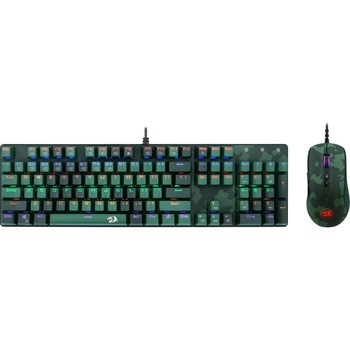 Kit gaming Redragon S108, tastatura+mouse, verde camo Kit gaming Redragon S108, tastatura+mouse, verde camo