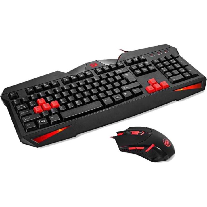 Геймърски комплект Redragon Vajra & Centrophorus, черен, USB, Черен S101-2-BK
