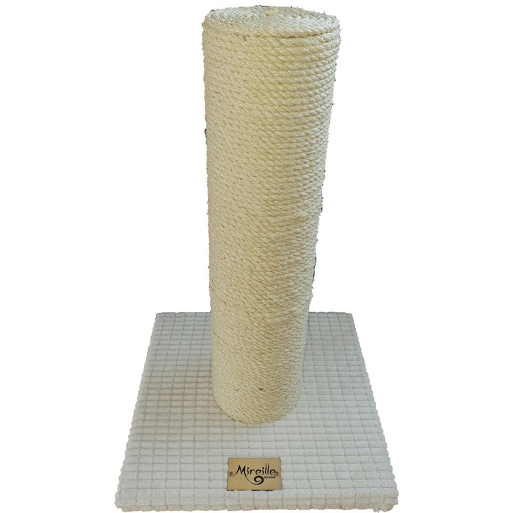 Stalp cu sisal natural, Mireille Design, 30 x 30 x 45, Alb