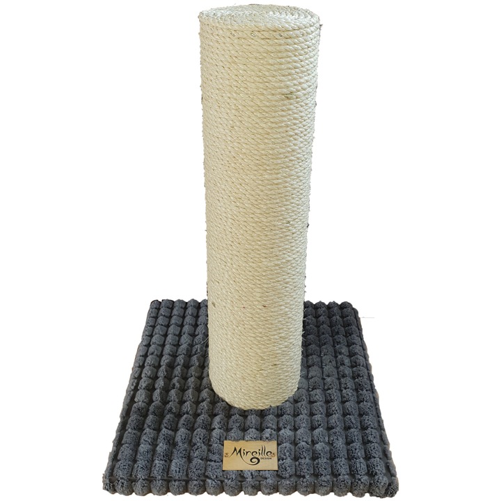 Stalp cu sisal natural, Mireille Design, 30 x 30 x 45, Gri