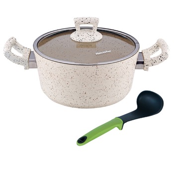 Oala Hascevher Germanitium granite 24x11cm 4,9l culoare crem cadou polonic Oala Hascevher Germanitium granite 24x11cm 4,9l culoare crem cadou polonic