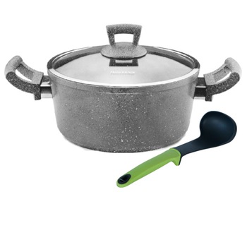 Oala Hascevher Germanitium granite 24x11cm 4,9l culoare gri cadou polonic Oala Hascevher Germanitium granite 24x11cm 4,9l culoare gri cadou polonic